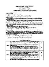 Đề kiểm tra chất lượng học kì I Giáo dục công dân lớp 9 - Năm học 2016-2017